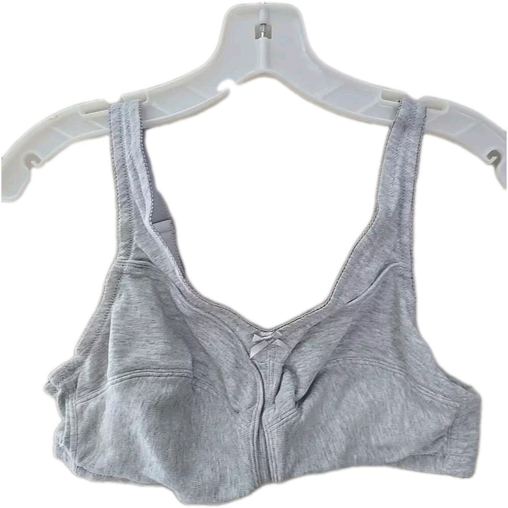 Comfort‎ Choice Gray Full Coverage Adjustable Strap Wire Free T-Shirt Bra Sz 40B